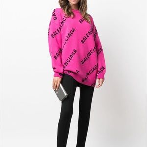 Small Balenciaga logo embroidered jumper sweater